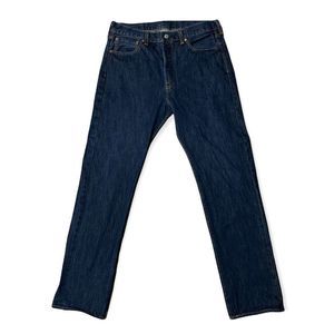Levi’s Men’s 501 Button Fly Dark Wash Jeans 34X34